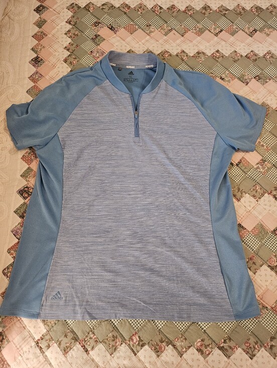 adidas Tops - Adidas Two Tone Active T-Shirt  3/4 zipper - Size XL